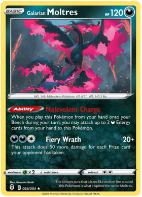 SS7 093/203 Galarian Moltres RH