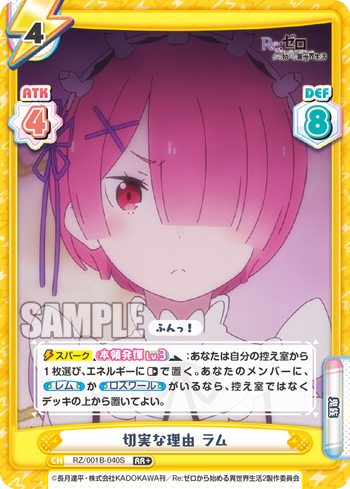 RZ/001B-040S 切実な理由 ラム RR+